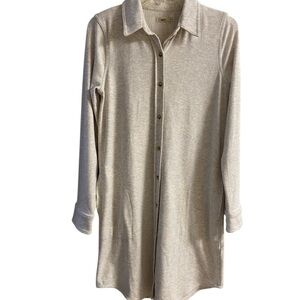 Faherty legend Heathered Gray Shirt dress Small